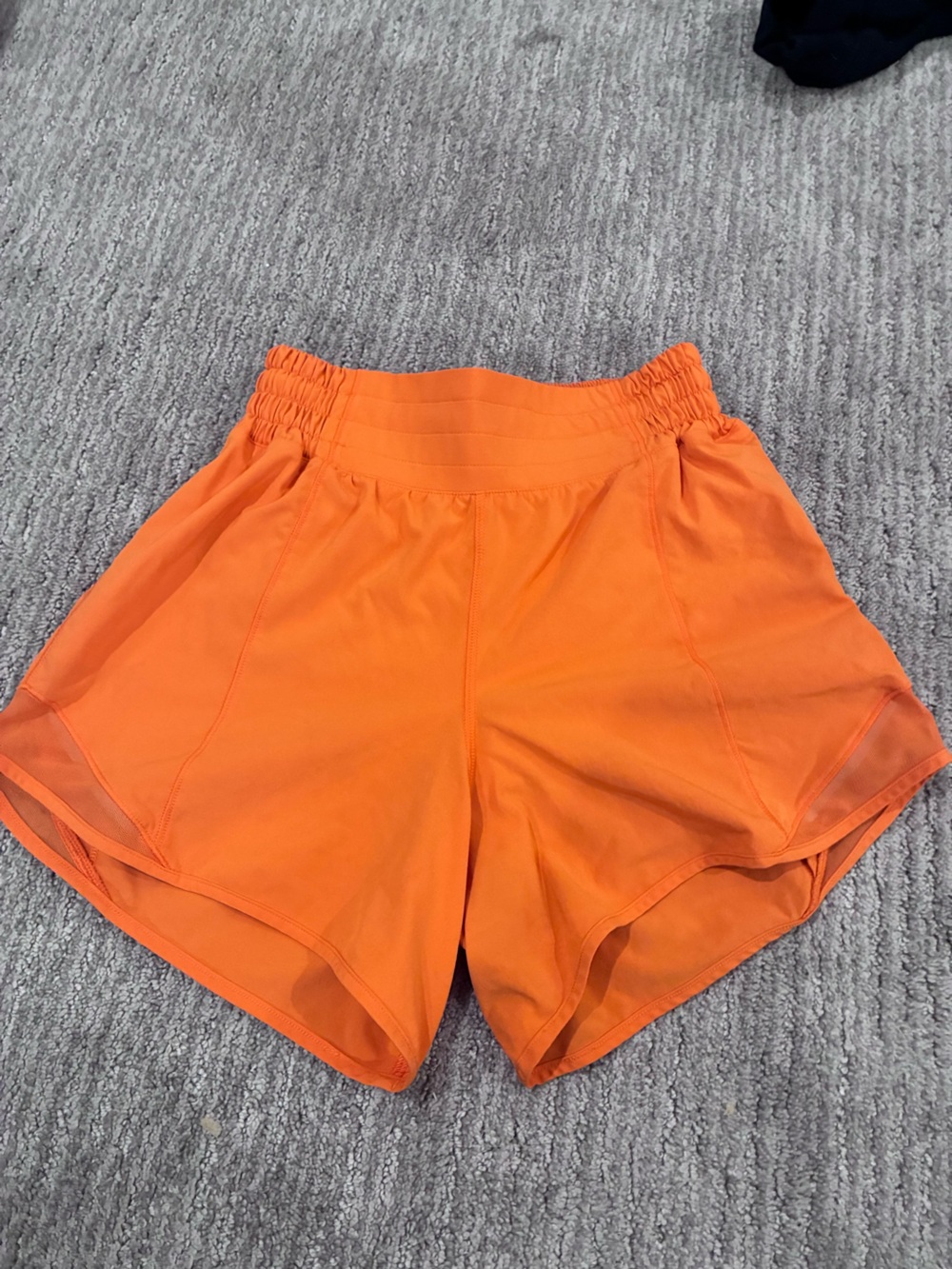 lululemon athletica Vibrant Orange Athletic Crop Shorts